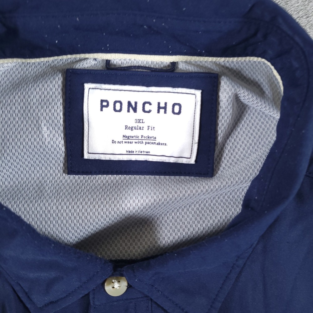 Poncho Shirt Mens 3XL "The Captain" Performance Fishing Magnetic Pockets - Picture 3 of 9
